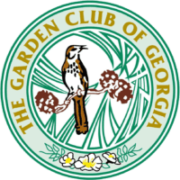 Garden Club of Georgia logo: bird and flowers
