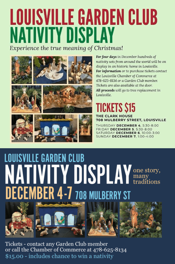 Nativity display event details and images.