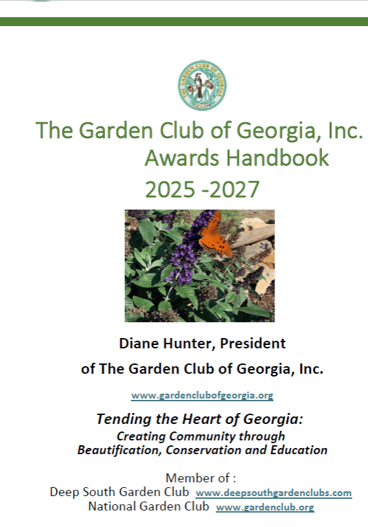 Garden Club awards handbook 2025-2027 cover